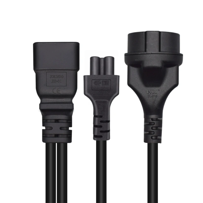 3-контактный разъем IEC320-C20 — IEC320-C5+EU4 8 мм адаптер преобразователя кабель питания