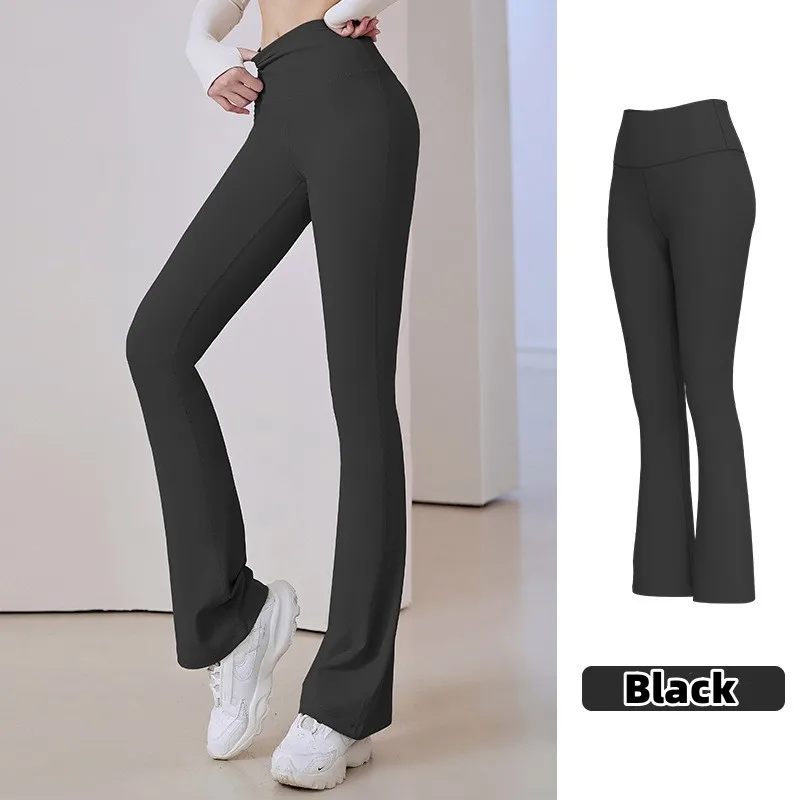 Women Skinny Yoga Pants High Waist Flare Leggings Tummy Control Gym Flared Pants Plus Size Trousers Training And Exercise