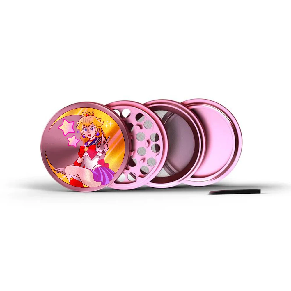 Четырехслойный 40-мм металлический измельчитель трав для курения, подарок, аксессуары для измельчения табака, сигар, процессор.