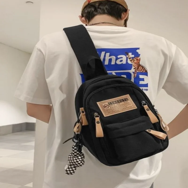 Outdoor leisure small satchel leisure Student activism one shoulder small backpack large capacity cross body bag for men and wom
