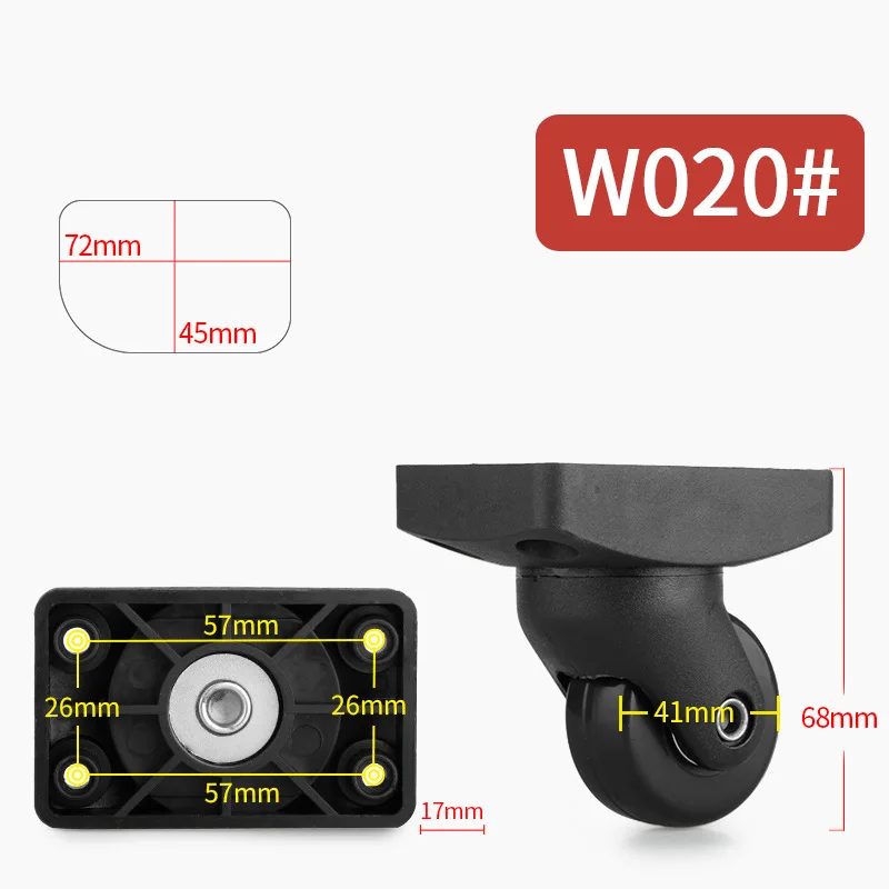 Replacement Traveling Suitcase Universal Wheel Casters Luggage New Wear-resistant Shock-absorbing Silent Wheel Accessories Wheel