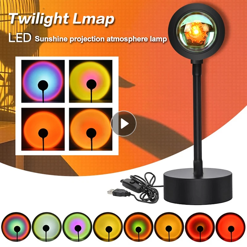 

Ночник, Радужный проектор, ночник, проекционный светодиодный настольный светильник для спальни, атмосфера, Радужный светильник, декоративн...