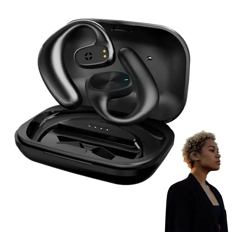 

Air Conduction Wireless Headphones Noise Canceling Earbud Headphones With Mic Wireless Headset With Earhook And Charging Case