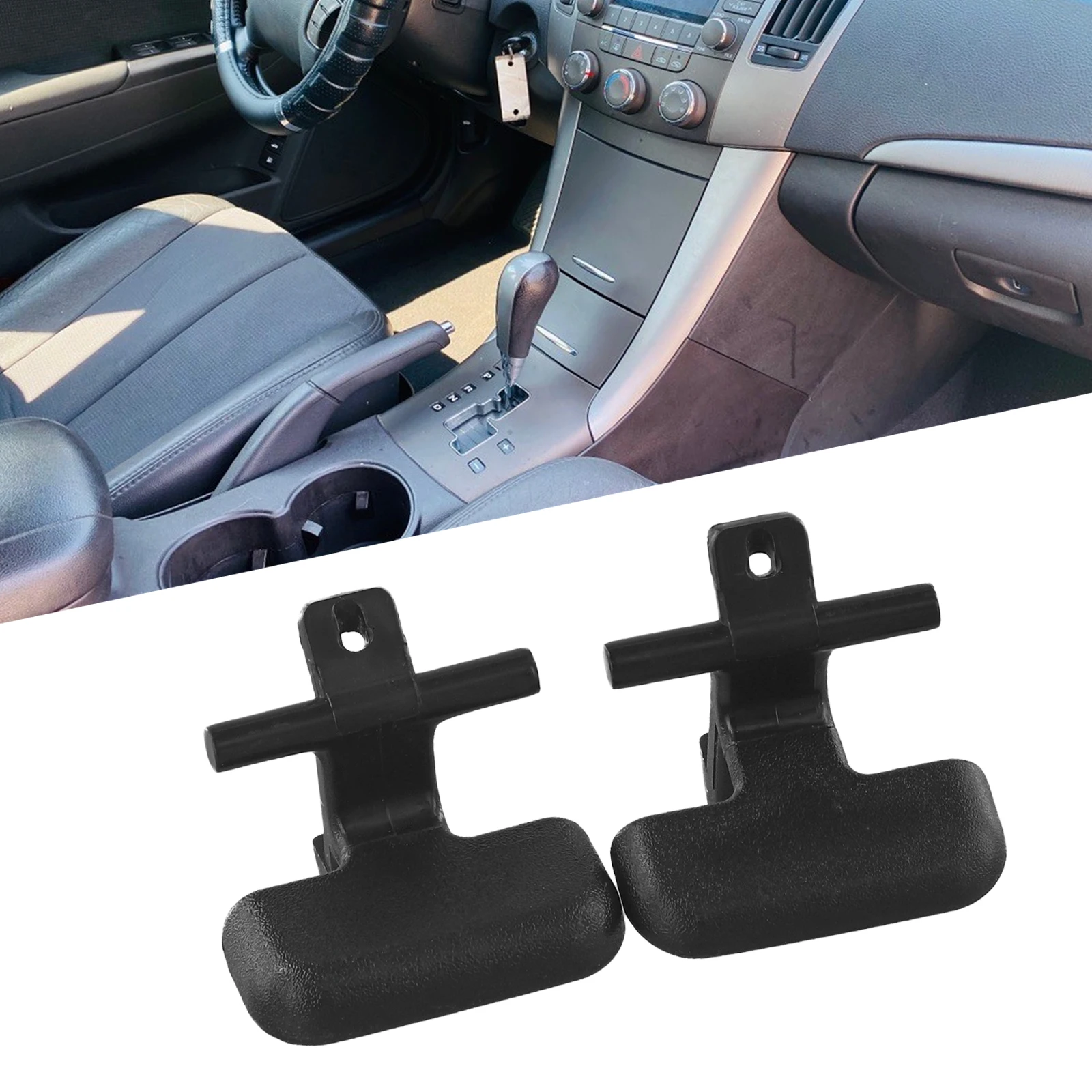 

2 шт. двухслойная пряжка для автомобильного подлокотника, черный ABS 84661-3K000U7 для Hyundai Sonata 2007-2010, пряжка коробки подлокотника