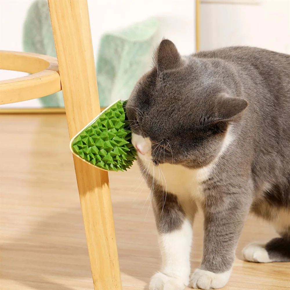 

Cat Massage Combs Durian Shape Cat Rubbing Itch Cat Groomer Comb Wall Corner Brush Pet Cats Hair Remover Brush Grooming Supplies