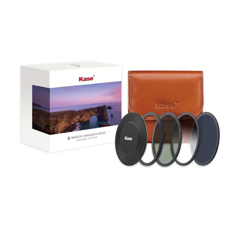 

Kase Wolverine Shock Resistant Magnetic Professional Filter Kit II - CPL ＆ ND1000 ＆ GND0.9 ＆ Lens Cap ＆ Bag