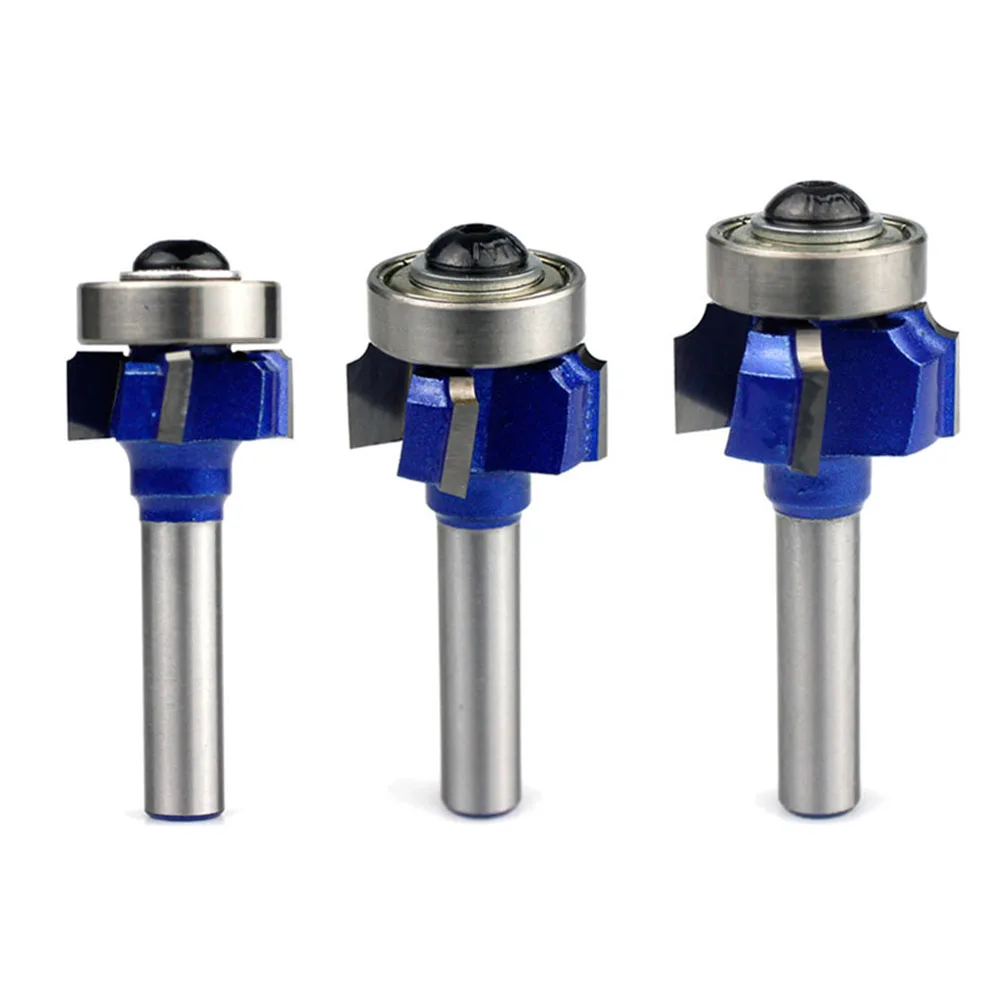 Фреза с хвостовиком 8 мм 4 зубца синяя для ручного изготовления фрезы выдвижным