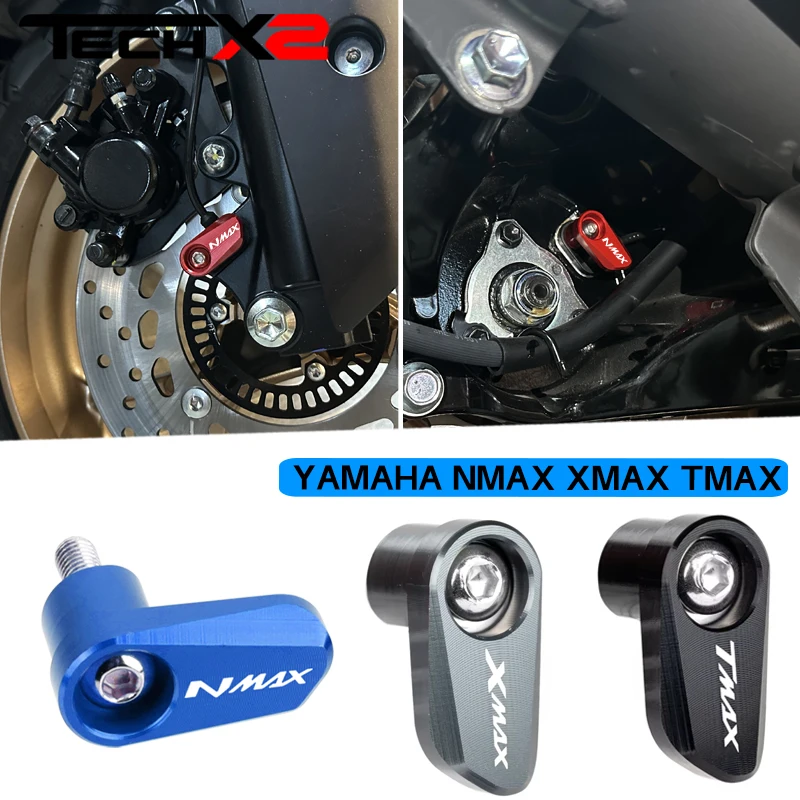 Фото Для YAMAHA NMAX 125 155 XMAX 300 250 125 TMAX 560 TMAX 530 DX SX Мотоцикл с ЧПУ Переднее колесо ABS Датчик Защитная крышка №1