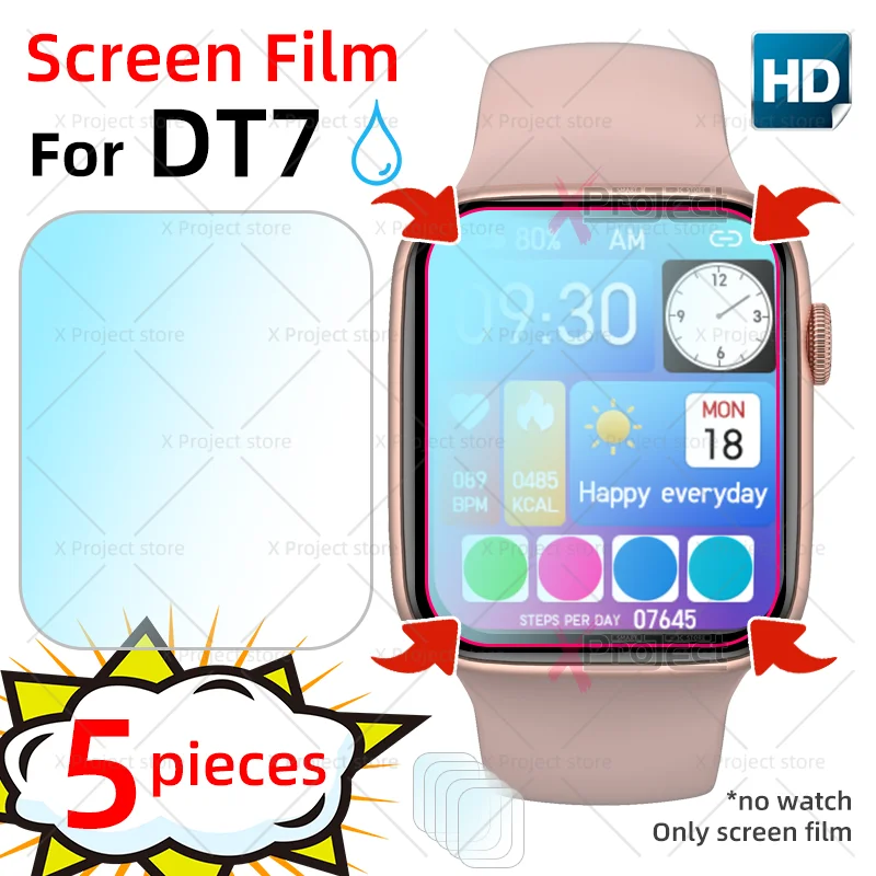 

DT7 Screen Film Smartwatch DT7+PRO Smart Watch Hydrogel Protective Film Screen Protector watch7 PK iwo series 7 W7 DT100 pro max