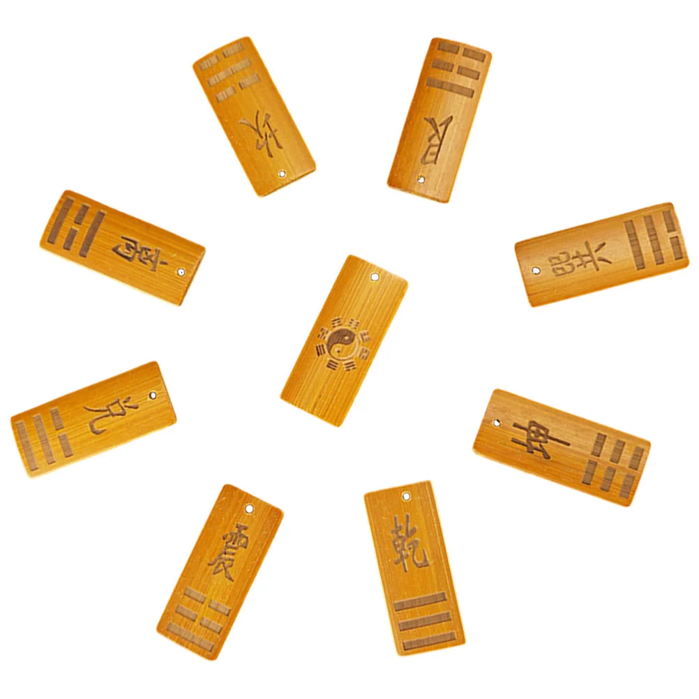 9 шт. I Ching Bagua Обучающие инструменты Tai гадания фэн-шуй расчет бамбуковая трубка