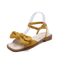 summer flats shoes for women sandals solid color open toe casual ladies buckle strap fashion female sandalias mujer