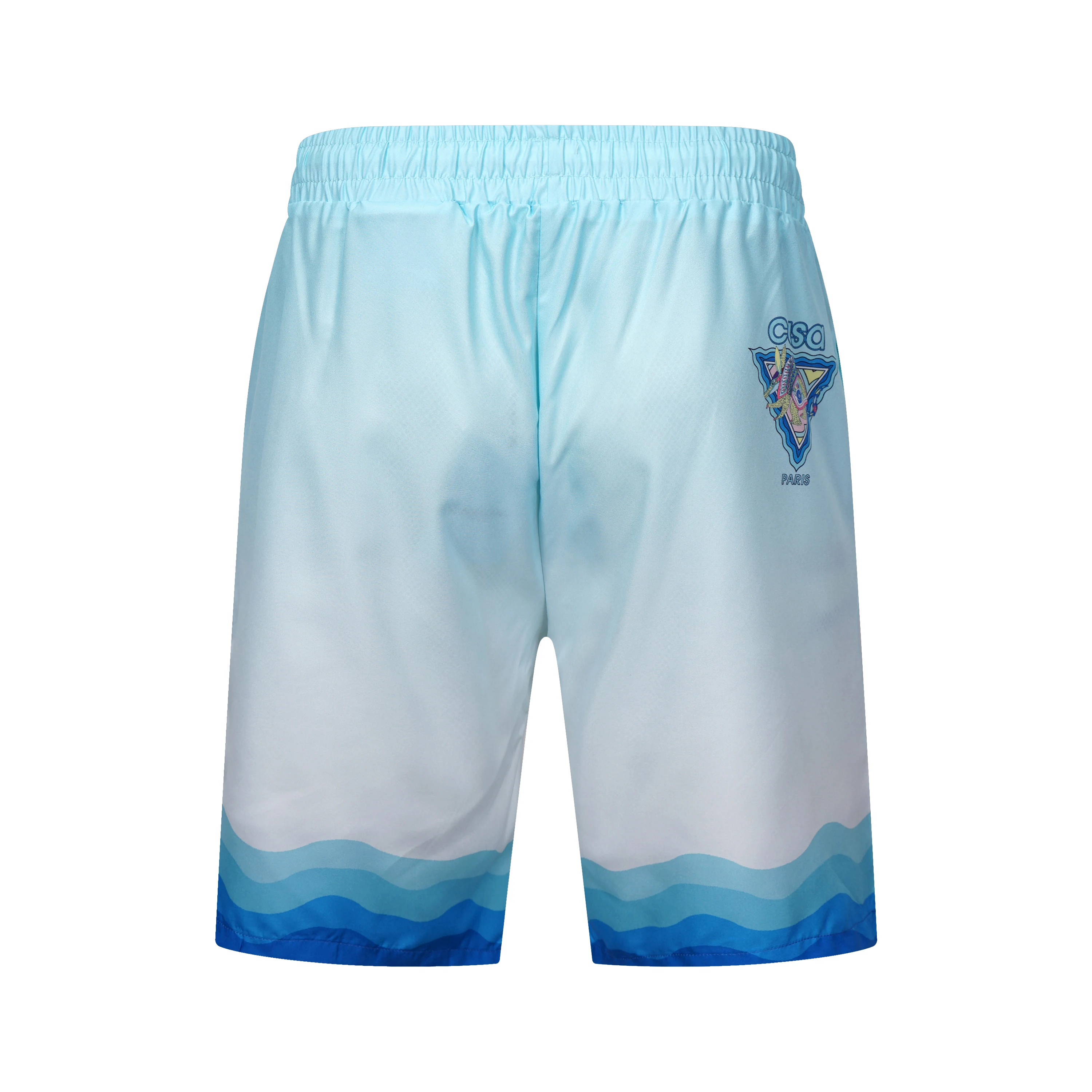 Casablanca Men's 2023 Summer Casual Short Sleeve Shorts Set Beach Vacation Shirt Breathable Print T-shirt Set