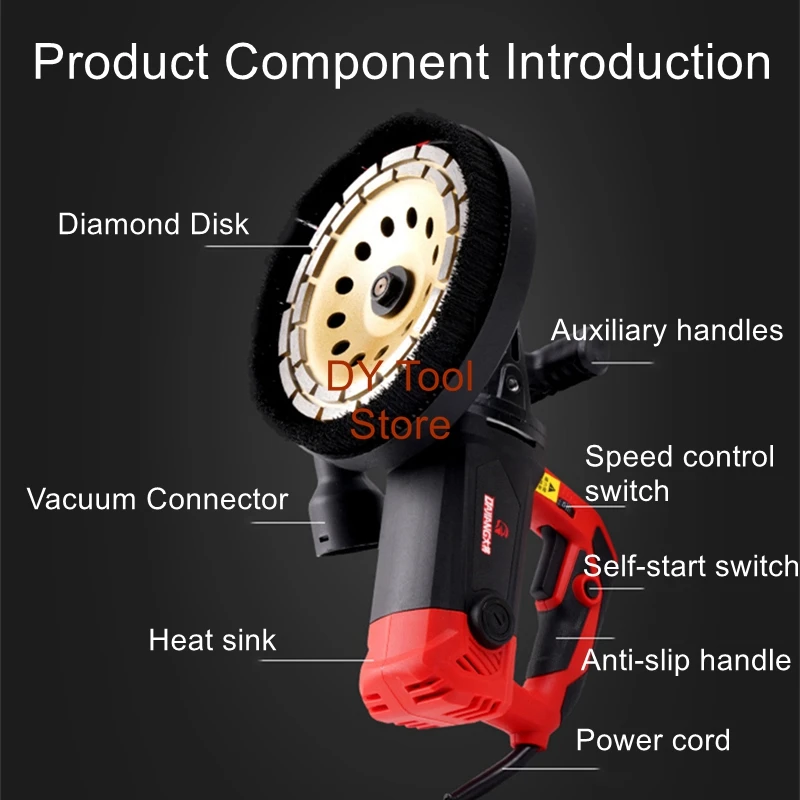 

Wall planer Shoveling machine Shoveling putty electric grinding wall rough planer concrete cement floor dust-free sander