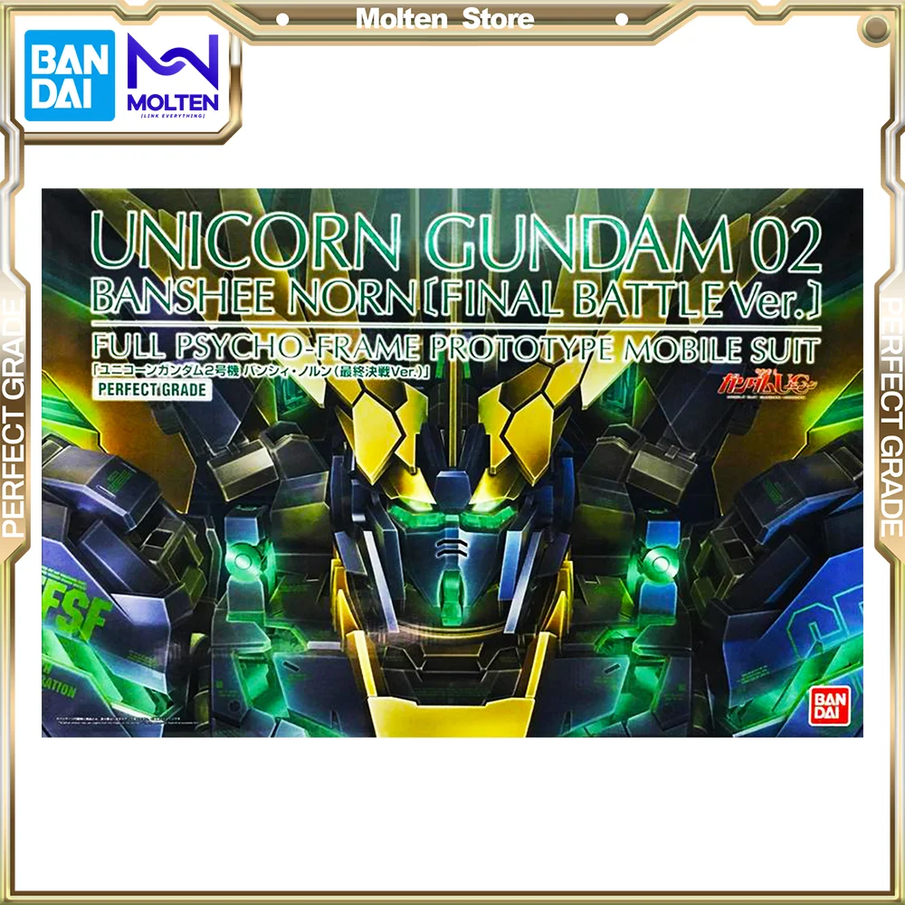 BANDAI Original PB PG 1/60 RX-0 [N] Unicorn Gundam Unit 2 Banshee Norn FINAL BATTLE Ver. Gunpla Model Kit Assembly/Assembling