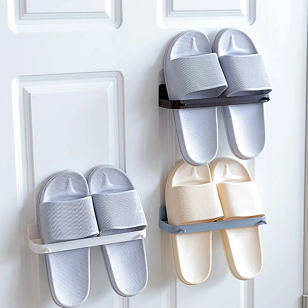 

5 Pcs Wall Slippers Shelf Wall-mounted Shoes Rack Organizer Storage Holder Three-dimensional Bathroom