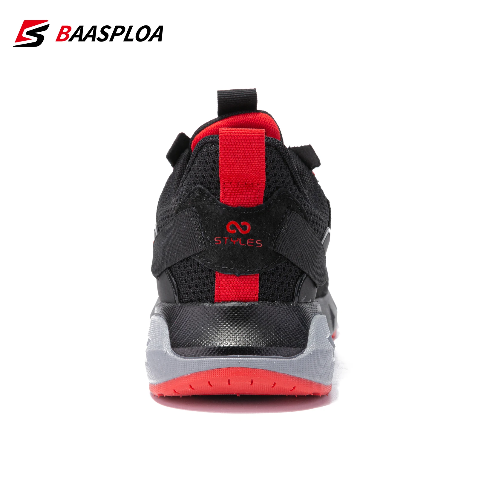 Baasploa New Men's Sneakers Lightweight Breathable Walking Shoes Comfortable Casual Male Non-Slip Running Gym Shoes