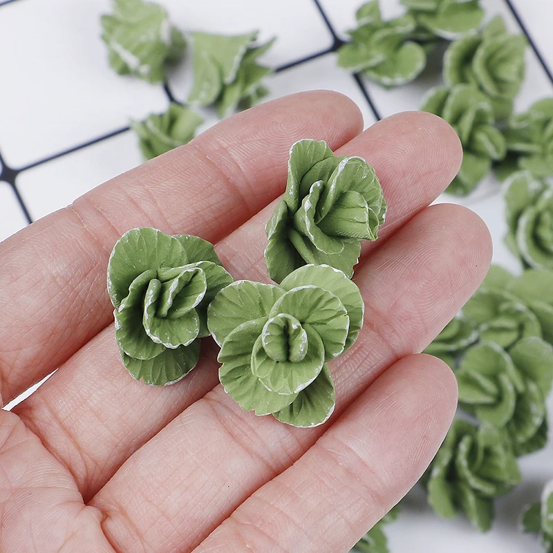 

5Pcs/lot 1:12 Scale Dollhouse Mini Cute Handmade Polymer Clay Vegetables Cauliflower Chinese Cabbage Green Mini Small Doll House