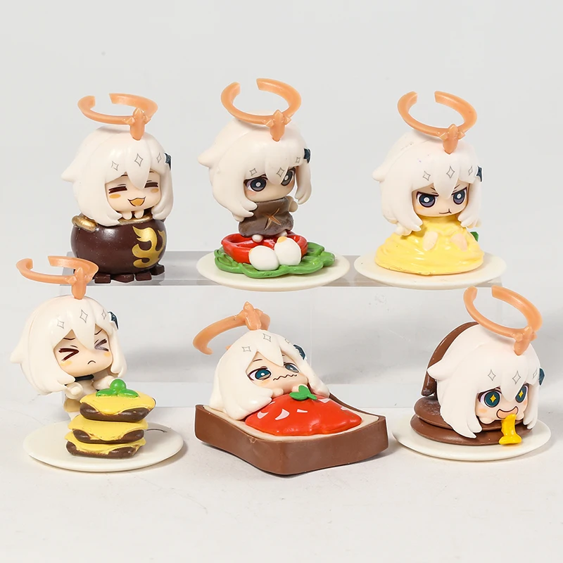 

Паймон-это не аварийная еда! Paimon Mascot Genshin Impact Q версии куклы ПВХ Фигурки игрушки 6 шт./компл. Рождественский подарок