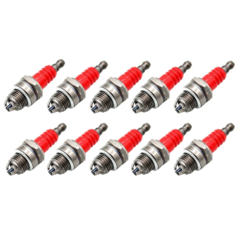

10 Pieces Of L7TJC Chain Saw L7T Three-Pole Brush Cutter Spark Plug For Engine 2500 3800 4500 5200 5800 MS170