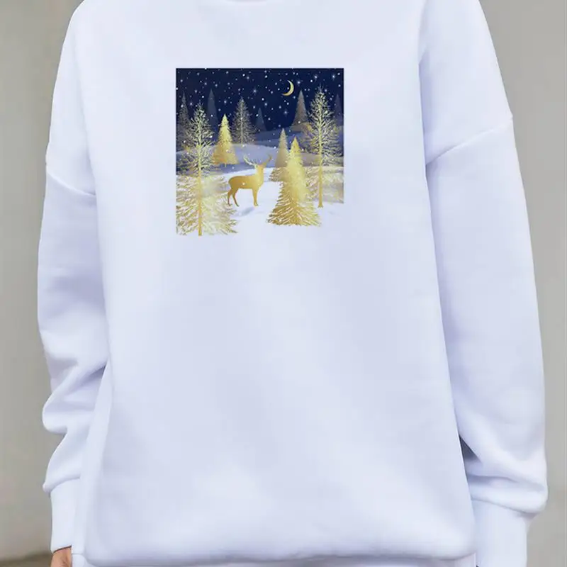 

Женский свитшот с круглым вырезом, с длинным рукавом