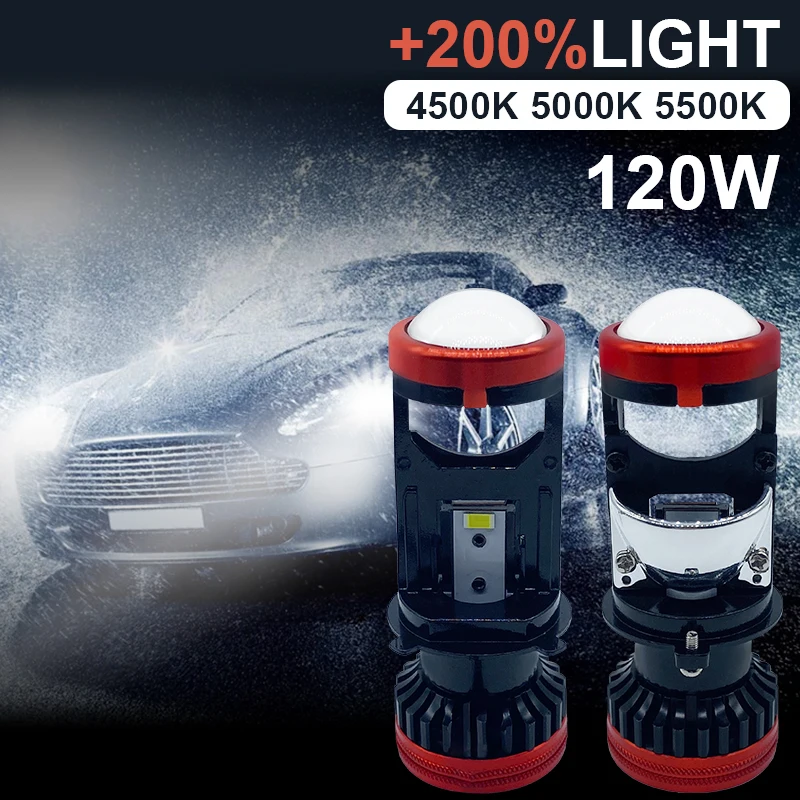 2 шт. Canbus H4 светодиодный проектор мини-объектив супер высокой мощности лазерные