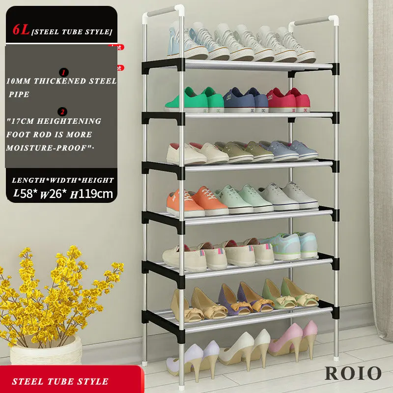 

Multilayer Shoe Cabinet Easy to Install Shoes Shelf Organizer Space-saving Stand Holder Entryway Home Dorm Tall Narrow Shoe Rack
