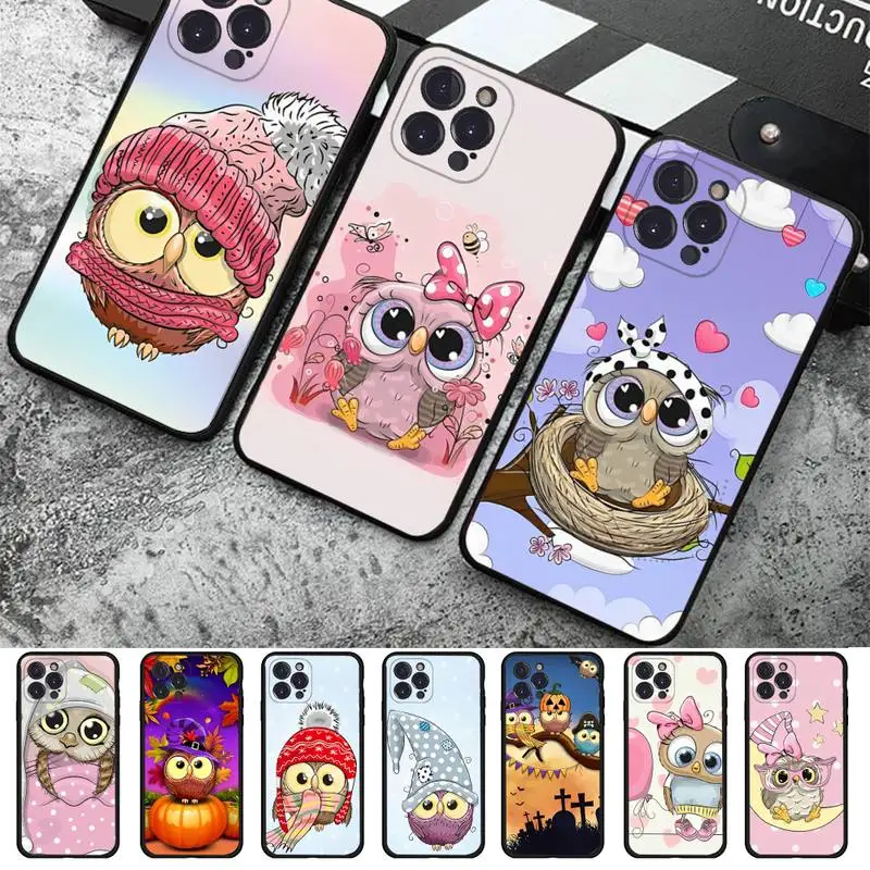 

Cartoon Cute Owl Phone Case For iPhone 14 11 12 13 Mini Pro XS Max Cover 6 7 8 Plus X XR SE 2020 Funda Shell