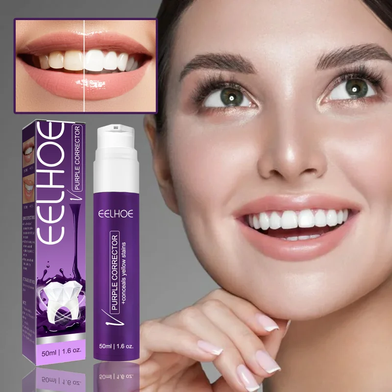 

50ml Safe Whitening Teeth Refreshing Breath Teeth Foam Tooth Cleaning Mousse Purple Plaque Removal