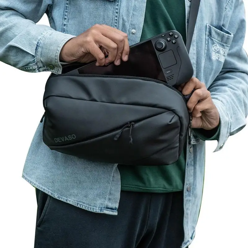 Messenger-Bag Waterproof Storage Case Large Capacity Sling-Bag Crossbody Travel Home Storage Bag Carrying Case For Game Console