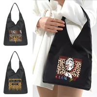 shoulder bag underarm bags 2022 women travel organizer accessories pouch portable foldable shopping packet leopard print handbag