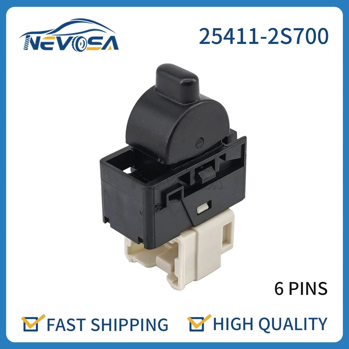 

Nevosa 25411-2S700 Car Electric Power Window Control Switch Single Button For Nissan Pickup D22 KA24 1997 1998-2016 254112S700