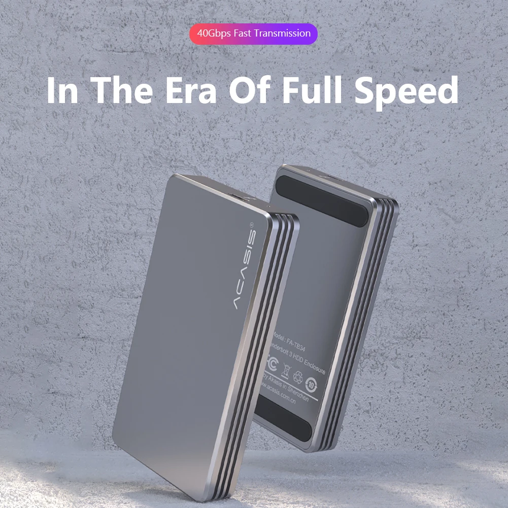 

Acasis Thunderbolt 3 NVME M.2 SSD Case Aluminum Type-C 40Gbps External Hard Drive HDD Docking Station NVME Enclosure for PC