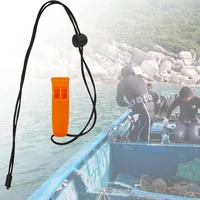 dropshipping survival whistle extra loud convenient using sling rope abs double pipe emergency whistle for camping