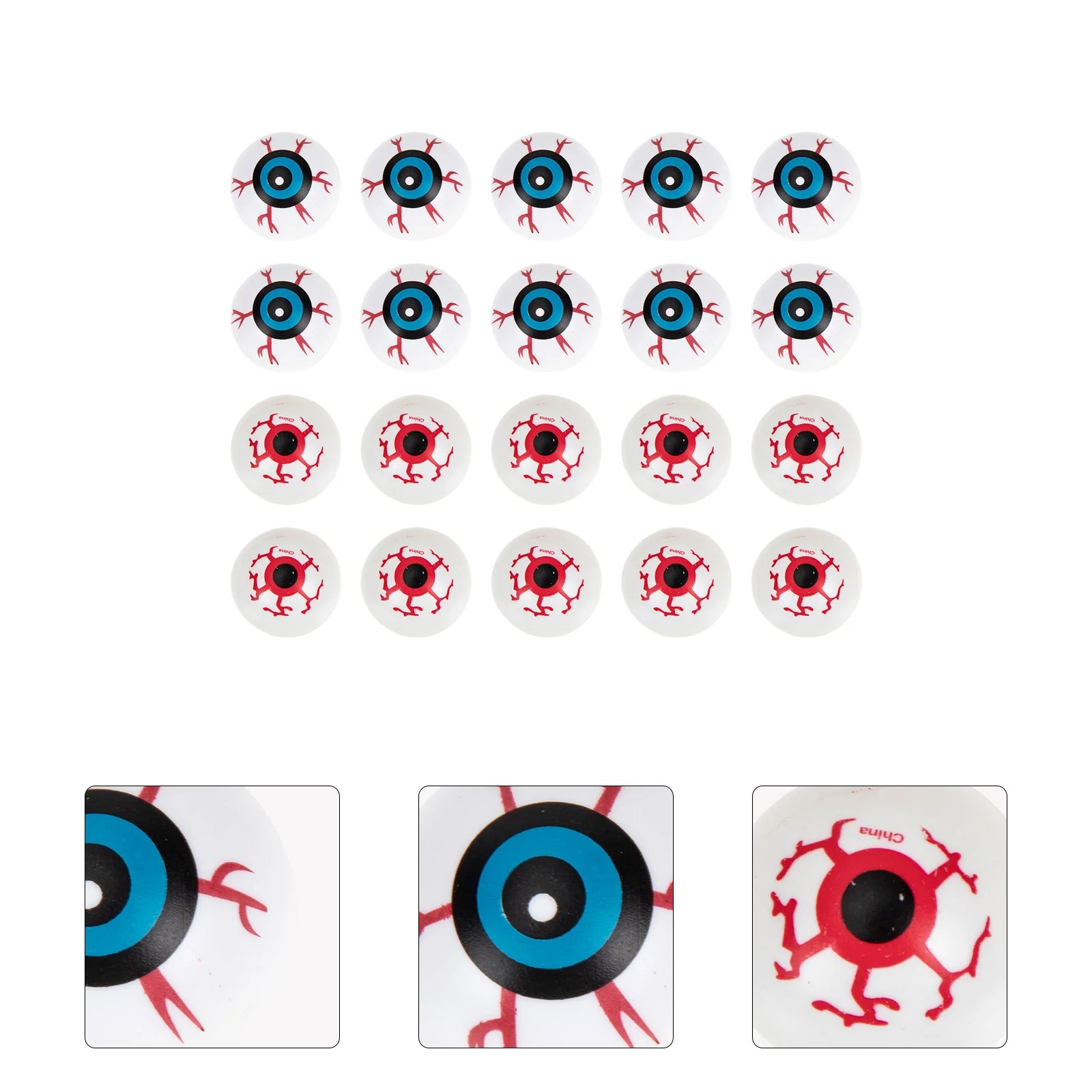 

20шт Глазные яблоки страшные глаза реквизит глазные яблоки для фотофокуса или лечения реквизит