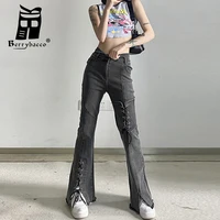 woman high waist flared skinny jeans women womens split pants high waisted trousers korean fashion cargo pants y2k jean pant