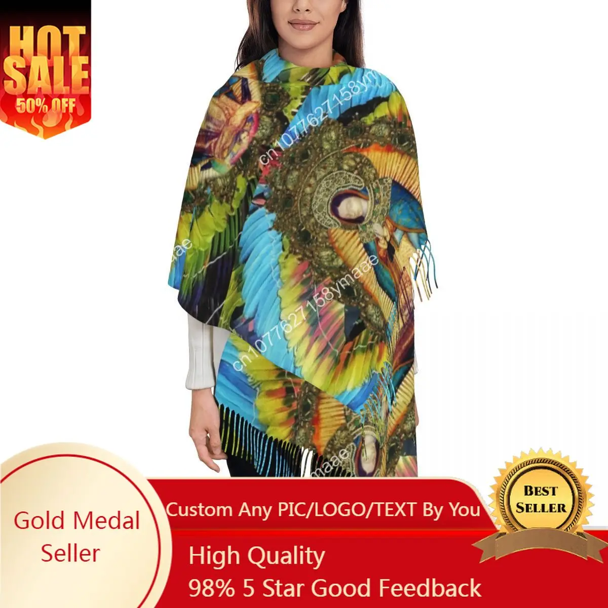 

Our Lady Of Guadalupe Mexican Virgin Mary Shawls Wraps for Womens Winter Large Long Scarf Neckerchief Shawl Scarves