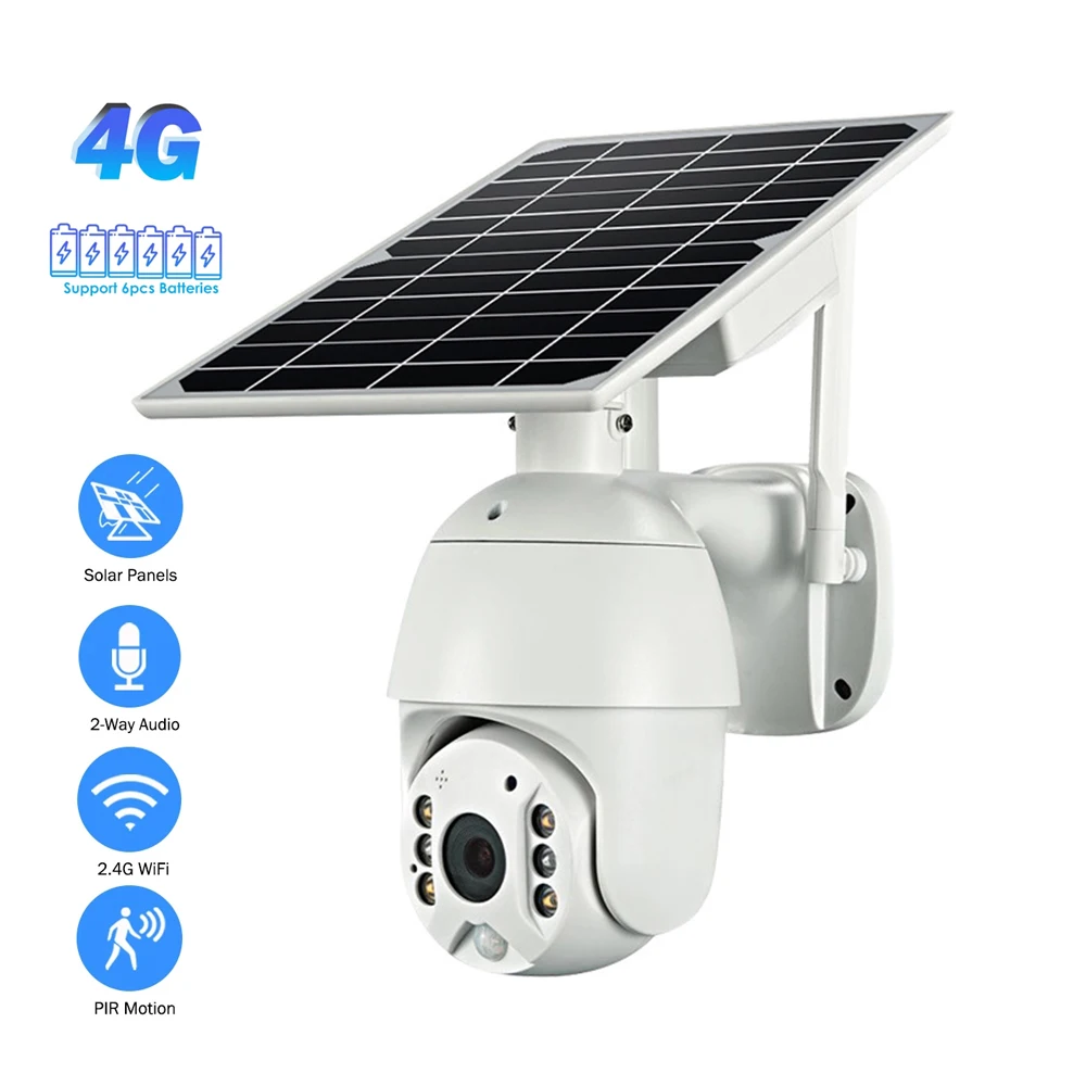 

WiFi Wireless solar power camera 4G 3G sim Card Slot CCTV Security IP Camera Outdoor Support 128 Memory