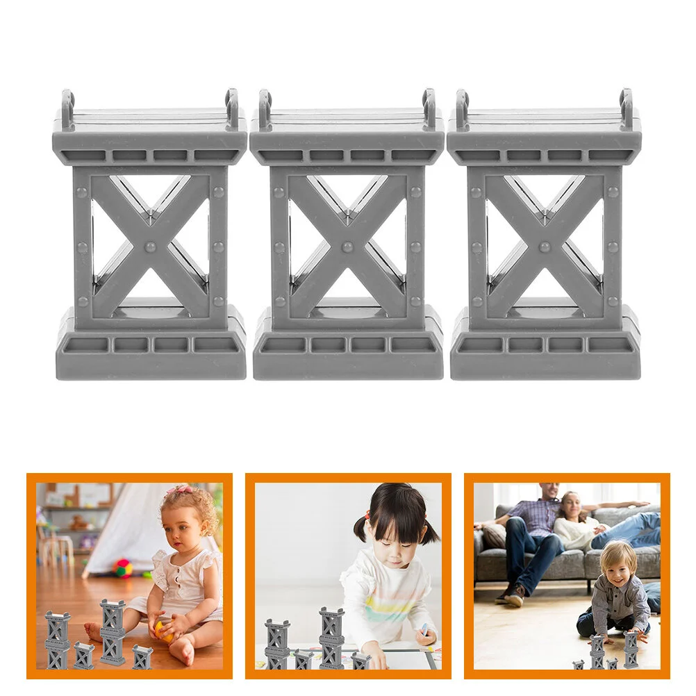 

3 Pcs Bracket Bridge Pier Toy Games Train Support Playing Model Railway Scenery Simulation Funny Arc