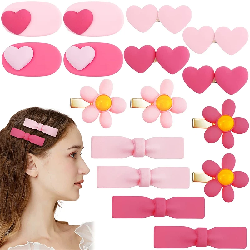 Bow Hairs  Duckbill Bb Clip Small Grab Barrette Headwear Accessories