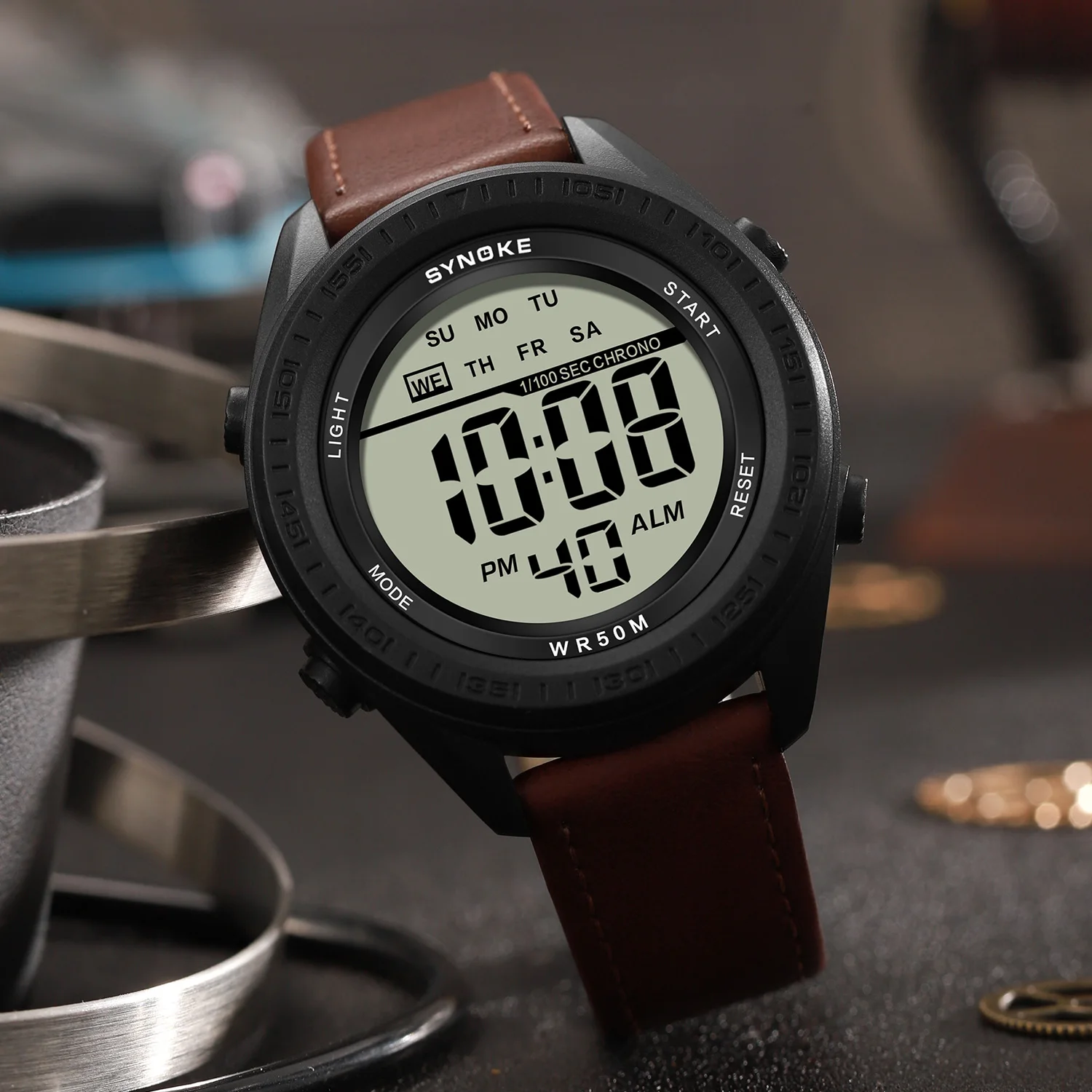 Electronic Luminous Digital Watch For Men Waterproof