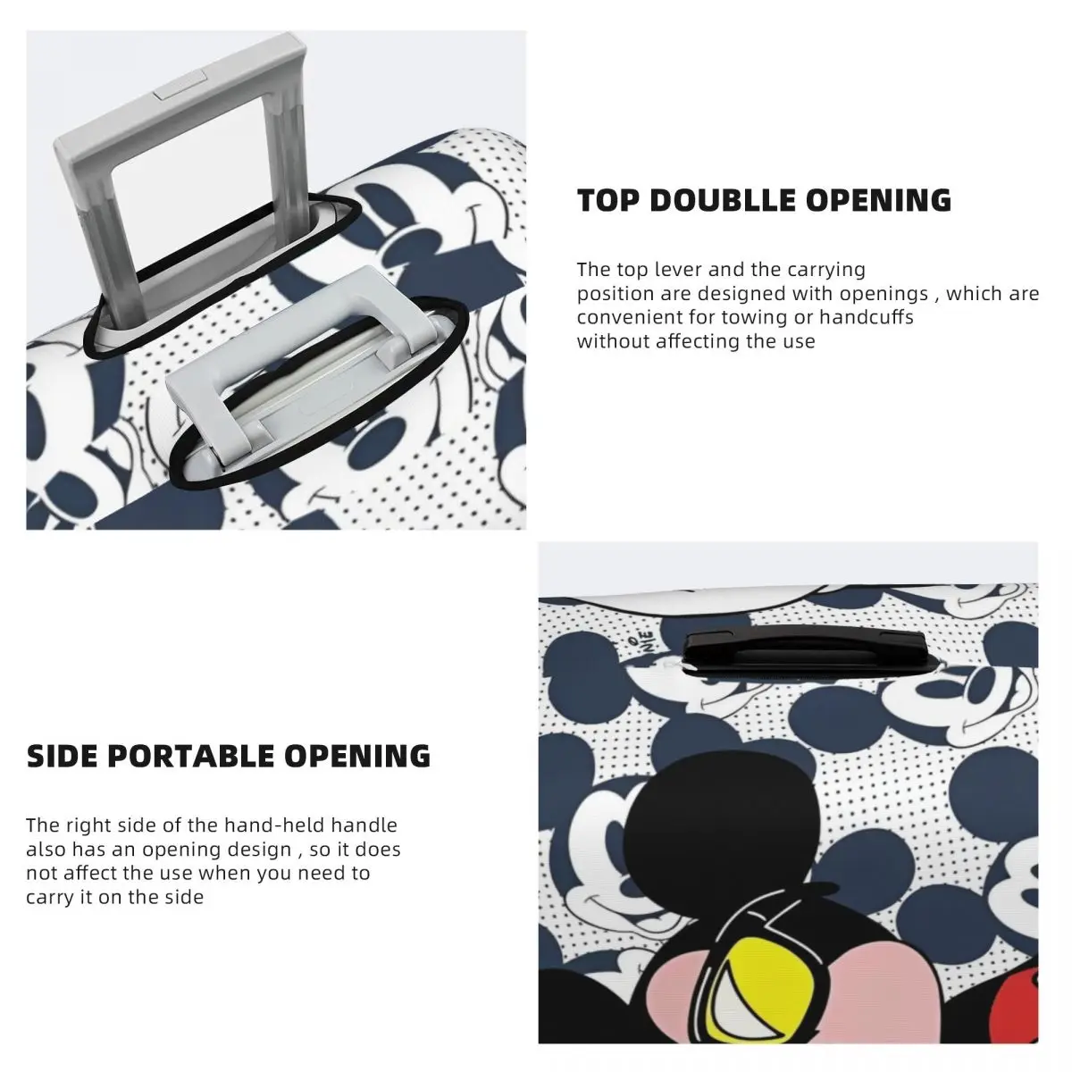 Крутой чехол для чемодана с изображением Микки Мауса