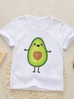 kids tees tops avocado love sweet short sleeve fashion o neck girls boys summer cartoon outfits t shirts children clothes