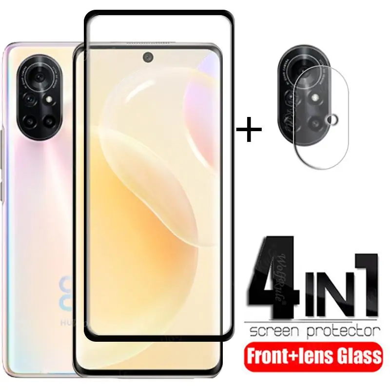 

4 в 1 для Huawei Nova 8 стекло для Nova 8 Закаленное стекло Защитная пленка для телефона защита для экрана для Huawei Nova 9 8 стекло для объектива