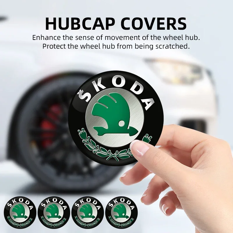 

Наклейка на колесо для Skoda Octavia KAMIQ KODIAQ SUPERB RAPIDFABIA YETI, 4 шт., 56 мм