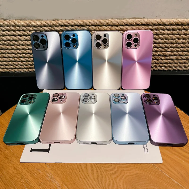 

Luxury Aurora CD Pattern Lens Protector Film Case For iPhone 14 Pro Max 13 Pro 12 Pro 11 PC Hard Ultra Thin Cover For iPhone 13