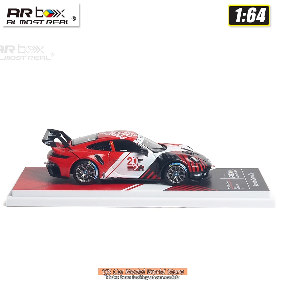Фото Модель AR BOX из литого металла 1/64 Porsche 911 Cup Asia - Porsche Carrera Cup 2026 Hero Car, коллекционная модель автомобиля №5