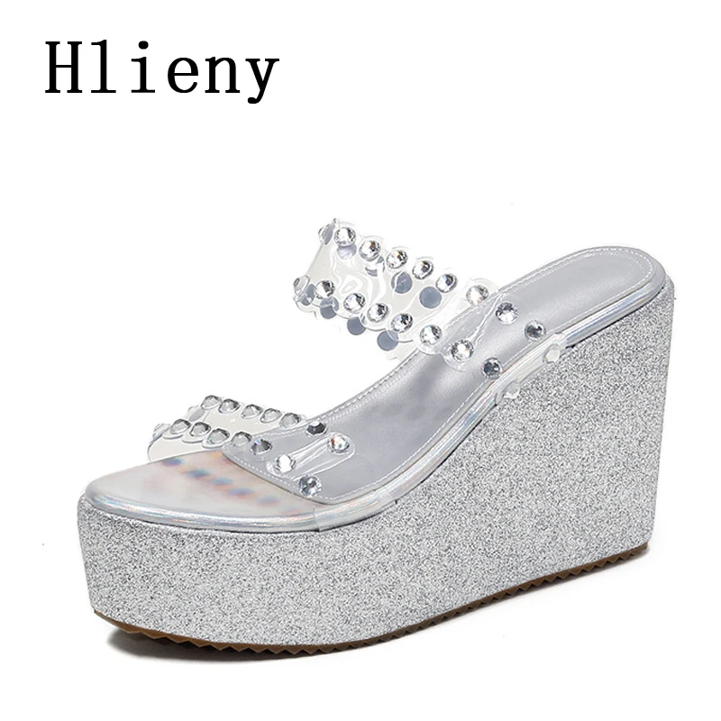 

Новинка 2023, летние тапочки Hlieny с открытым носком, женские сексуальные мюли на высоком каблуке, женские сандалии