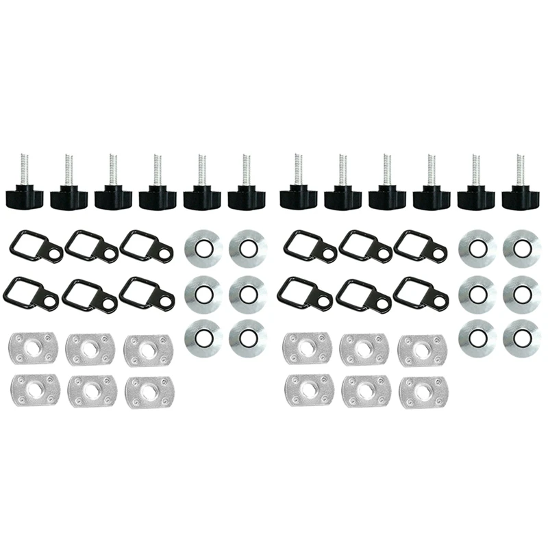 

2X Hardtop Quick Removal Thumb Screw D-Rings Kit For Jeep Wrangler CJ YJ TJ JK JKU