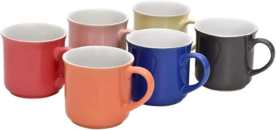 

Mini White Coffee Mugs With 6 Pieces Multicolor, Its Colors Are Vivid and Joy, Ceramic Material With Best Heat Insulation, Durab