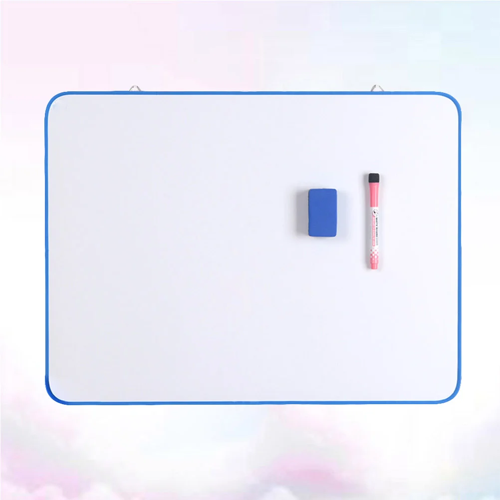 

Plastic Writing Board Small White Board Children Hanging Office Tutoring Magnetic Message Board Notepad(Blue/21x28cm)